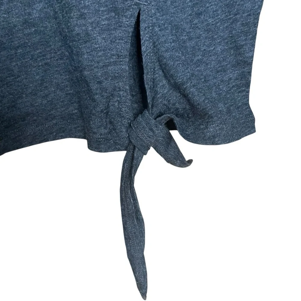 J. Crew Mercantile Side Tie T-Shirt Heather Gray